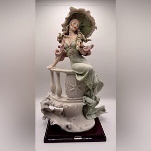 GIUSEPPE ARMANI 1985 Retired 15'' FIGURINE LADY WITH UMBRELLA ''SUMMER OUTING''